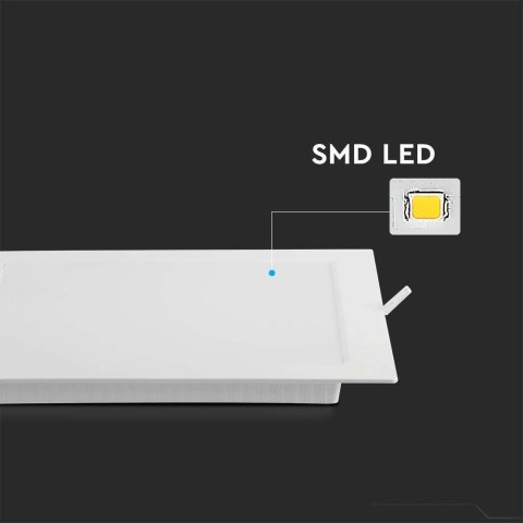 Panel LED V-TAC wpuszczany premium downlight 6W kwadrat 120x120 VT-61006 4000K 660lm