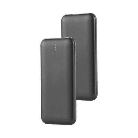 Power bank V-TAC 10000mAh slim type C czarny VT-3527