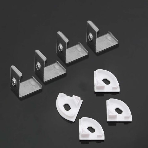 Profil aluminiowy anodowany kątowy cienkościenny V-TAC 2mb klosz mleczny VT-8109