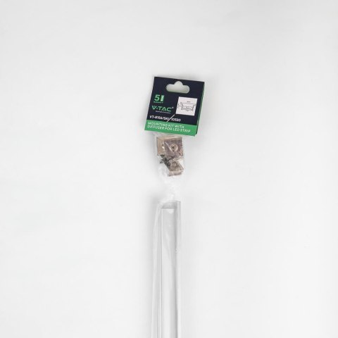 Profil aluminiowy anodowany wpuszczany cienkościenny V-TAC 2mb klosz mleczny VT-8106