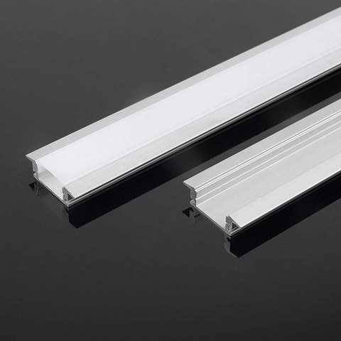 Profil aluminiowy anodowany wpuszczany cienkościenny V-TAC 2mb klosz mleczny VT-8106