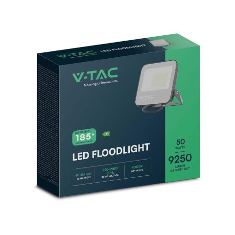 Projektor LED V-TAC 50W 185Lm/W czarny VT-4456 6500K 9250lm