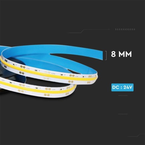 Taśma LED V-TAC bezpunktowa COB 280LED 24V 10W/m VT-COB 4000K 800lm