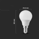 Żarówka LED V-TAC SAMSUNG CHIP 3,7W E14 kulka P45 VT-1804 3000K 320lm 5 lat gwarancji