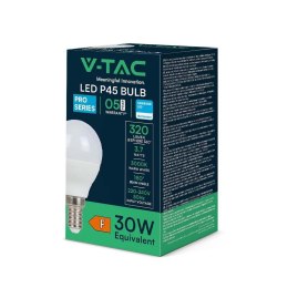Żarówka LED V-TAC SAMSUNG CHIP 3,7W E14 kulka P45 VT-1804 6500K 320lm 5 lat gwarancji