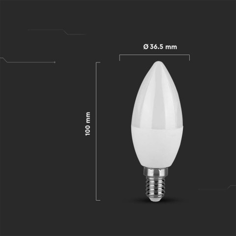 Żarówka LED V-TAC SAMSUNG CHIP 3,7W E14 świeczka VT-1850 3000K 320lm 5 lat gwarancji
