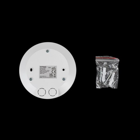 Czujnik ruchu 360st V-TAC mikrofalowy natynkowy sufitowy slim 24mm 2000W biały VT-81001 5 lat gwarancji