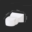 Czujnik ruchu mikrofalowy ścienny biały 180st 1200W IP65 VT-80301 5 lat gwarancji