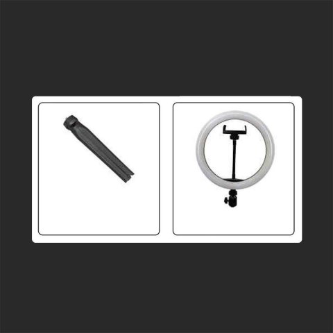 Lampa pierścieniowa LED ring V-TAC 10W fi255mm statyw pilot VT-45010 3200K-5500K 550lm