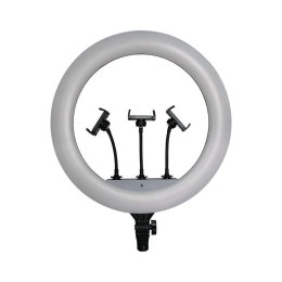 Lampa pierścieniowa LED ring na 3 telefony V-TAC 55W fi44cm statyw pilot etui VT-45055 3200K-5500K 6000lm