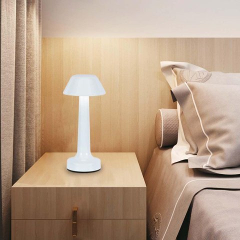 Lampka biurkowa nocna V-TAC 2W LED 23cm ładowanie USB CCT ściemnianie biała VT-7566 3000K-6000K 40lm