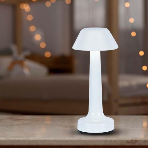 Lampka biurkowa nocna V-TAC 2W LED 23cm ładowanie USB CCT ściemnianie biała VT-7566 3000K-6000K 40lm