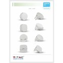Lampka nocna do gniazdka LED z USB V-TAC SAMSUNG CHIP okrągła VT-84-RD 4000K 10lm