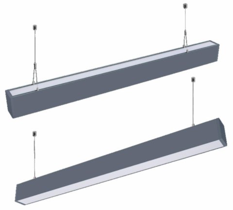 Oprawa V-TAC LED linear SAMSUNG CHIP 60W góra dół do łączenia zwieszana srebrna 120cm VT-7-60-S 4000K 6000lm 5 lat gwarancji