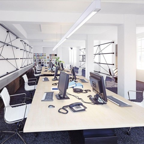 Oprawa V-TAC LED linear SAMSUNG CHIP 60W góra dół do łączenia zwieszana srebrna 120cm VT-7-60-S 4000K 6000lm 5 lat gwarancji