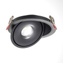 Oprawa V-TAC LED uchylny downlight 12W LED COB CRI90+CCT czarna VT-2512 3000K-4000K-6400K 785lm