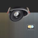 Oprawa V-TAC LED uchylny downlight 12W LED COB CRI90+CCT czarna VT-2512 3000K-4000K-6400K 785lm