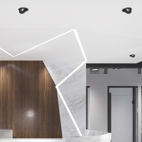 Oprawa V-TAC LED uchylny downlight 12W LED COB CRI90+CCT czarna VT-2512 3000K-4000K-6400K 785lm