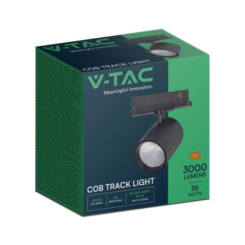 Oprawa szynosystem 3F V-TAC 35W 30st czarna VT-4235 4000K 3000lm 3 lata gwarancji