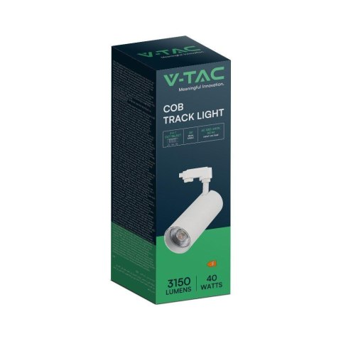 Oprawa szynosystem 3F V-TAC 40W LED 35st CCT CRI90+biała VT-47050 2700K-4000K-6000K 3150lm