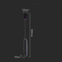 Oprawa zwieszana V-TAC 13W LED czarna VT-7829 3000K 1500lm