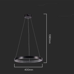 Oprawa zwieszana V-TAC 19W LED czarna VT-7823 4000K 2160lm