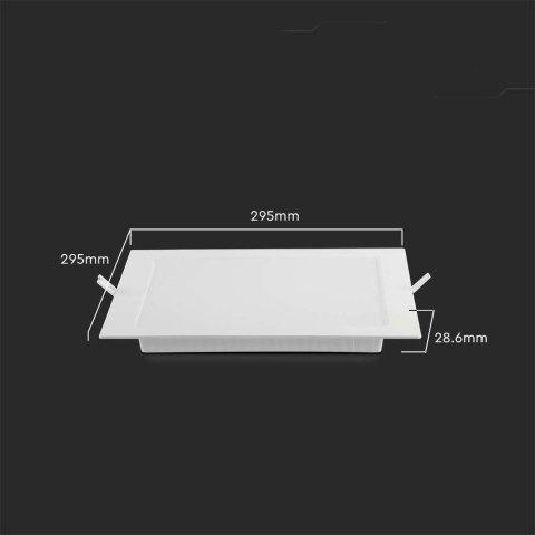 Panel LED V-TAC wpuszczany premium downlight 24W kwadrat 300x300 VT-61024 3000K 2500lm
