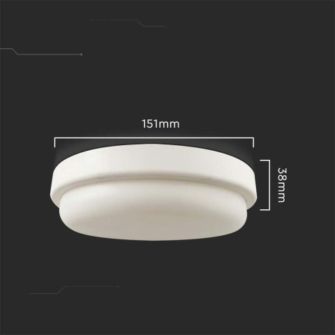 Plafon V-TAC 12W LED okrągły 151x38mm IP54 VT-8095 3000K 1160lm