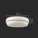 Plafon V-TAC 18W LED okrągły 195x38mm IP54 VT-8096 4000K 1820lm