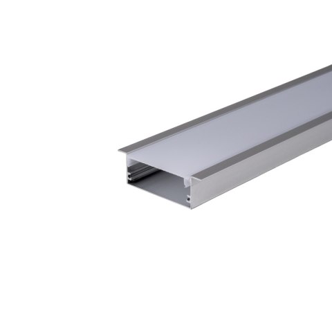 Profil aluminiowy anodowany wpuszczany 20x50mm V-TAC 2mb klosz mleczny VT-8207