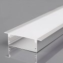 Profil aluminiowy anodowany wpuszczany 20x50mm V-TAC 2mb klosz mleczny VT-8207