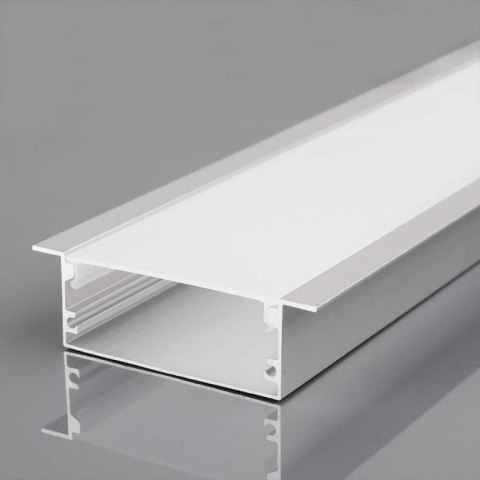 Profil aluminiowy anodowany wpuszczany 20x50mm V-TAC 2mb klosz mleczny VT-8207