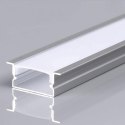 Profil aluminiowy anodowany wpuszczany na dwie taśmy V-TAC 2mb klosz mleczny VT-8203