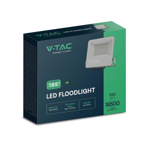 Projektor LED V-TAC 100W 185Lm/W czarny VT-44105 6500K 18500lm