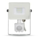 Projektor LED V-TAC 10W SAMSUNG CHIP czujnik ruchu funkcja cut-OFF biały VT-10-S-W 4000K 800lm 5 lat gwarancji