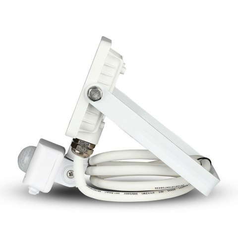 Projektor LED V-TAC 10W SAMSUNG CHIP czujnik ruchu funkcja cut-OFF biały VT-10-S-W 4000K 800lm 5 lat gwarancji