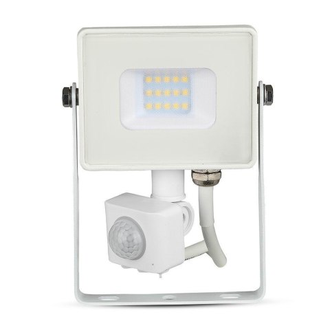Projektor LED V-TAC 10W SAMSUNG CHIP czujnik ruchu funkcja cut-OFF biały VT-10-S-W 4000K 800lm 5 lat gwarancji