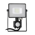 Projektor LED V-TAC 10W SAMSUNG CHIP czujnik ruchu funkcja cut-OFF czarny VT-10-S-B 3000K 800lm 5 lat gwarancji