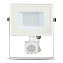 Projektor LED V-TAC 30W SAMSUNG CHIP czujnik ruchu funkcja cut-OFF biały VT-30-S-W 4000K 2400lm 5 lat gwarancji