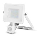 Projektor LED V-TAC 30W SAMSUNG CHIP czujnik ruchu funkcja cut-OFF biały VT-30-S-W 4000K 2400lm 5 lat gwarancji