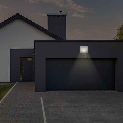 Projektor LED V-TAC 30W SAMSUNG CHIP czujnik ruchu funkcja cut-OFF biały VT-30-S-W 6400K 2400lm 5 lat gwarancji