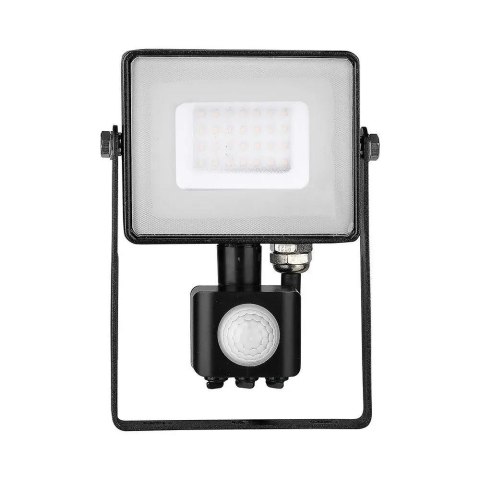 Projektor LED V-TAC 30W SAMSUNG CHIP czujnik ruchu funkcja cut-OFF czarny VT-30-S-B 3000K 2400lm 5 lat gwarancji