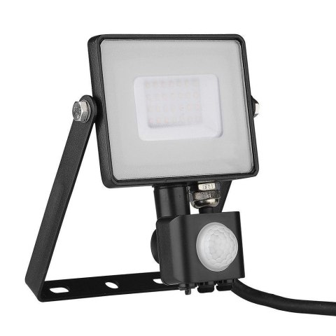Projektor LED V-TAC 30W SAMSUNG CHIP czujnik ruchu funkcja cut-OFF czarny VT-30-S-B 3000K 2400lm 5 lat gwarancji