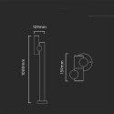 Słupek ogrodowy V-TAC 4W LED 100CM czarny IP44 VT-1187 4000K 390lm