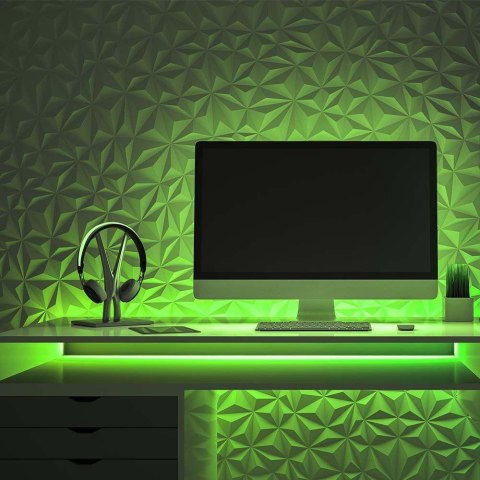 Taśma LED V-TAC bezpunktowa COB 320LED 24V IP67 10W/m VT-COB 320 Kolor Zielony