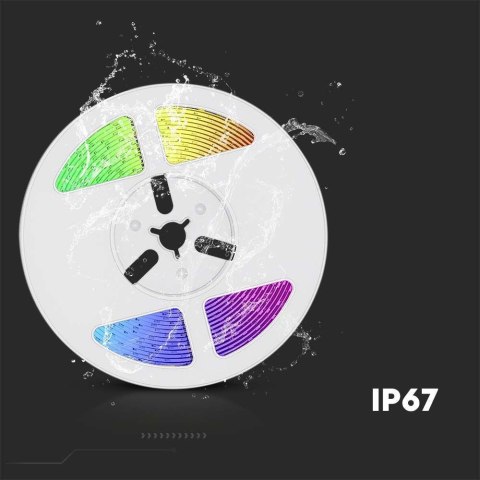 Taśma LED V-TAC zasilanie solarne 5mb pilot IP67 VT-2835 RGB 120lm