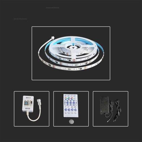 Taśma LED V-TAC zestaw smart WI-FI RGB 24V VT-5050 RGB