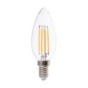 Żarówka LED V-TAC 6W filament E14 świeczka VT-2327 3000K 800lm