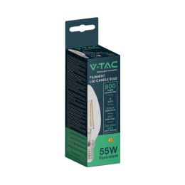 Żarówka LED V-TAC 6W filament E14 świeczka VT-2327 3000K 800lm
