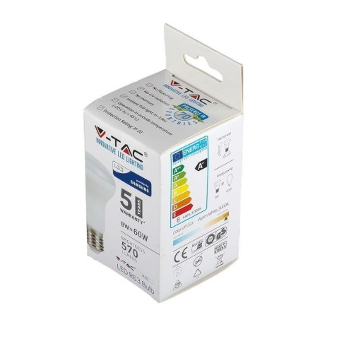 Żarówka LED V-TAC SAMSUNG CHIP 8W E27 R63 VT-263 3000K 570lm 5 lat gwarancji